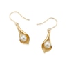 Thumbnail Image 2 of 9ct Yellow Gold Cultured Freshwater Pearl Cone Hook Earrings
