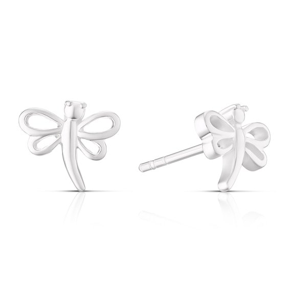 Sterling Silver Dragonfly Stud Earrings