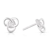 Thumbnail Image 1 of Sterling Silver Cubic Zirconia Celtic Knot Stud Earrings
