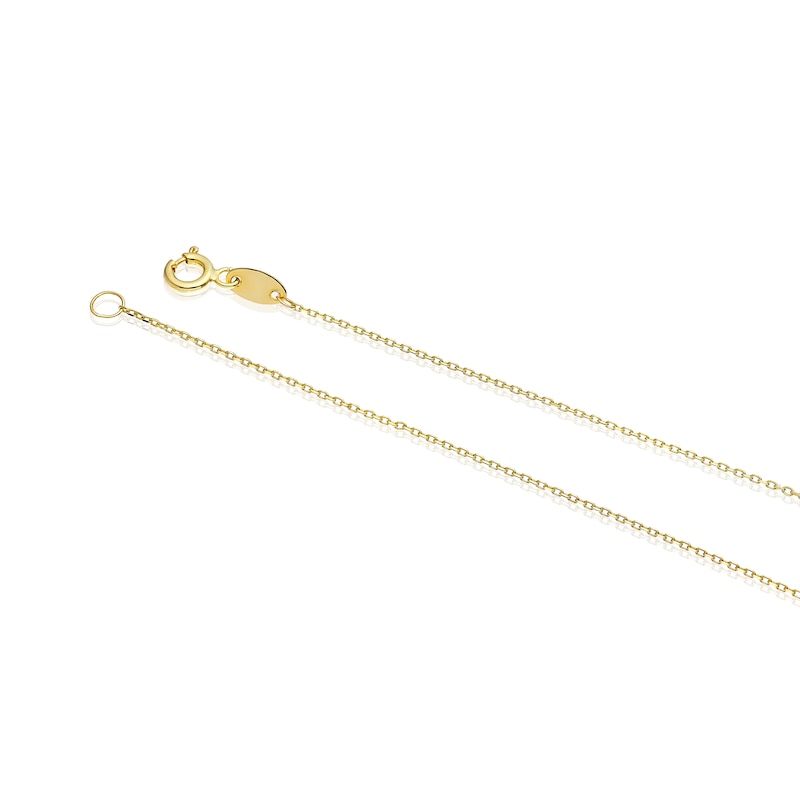 Main Image 3 of 9ct Yellow Gold Floating Cultured Freshwater Pearl Circle Pendant Necklace