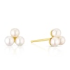 Thumbnail Image 0 of 9ct Yellow Gold Cluster 3 Cultured Freshwater Pearl Stud Earrings