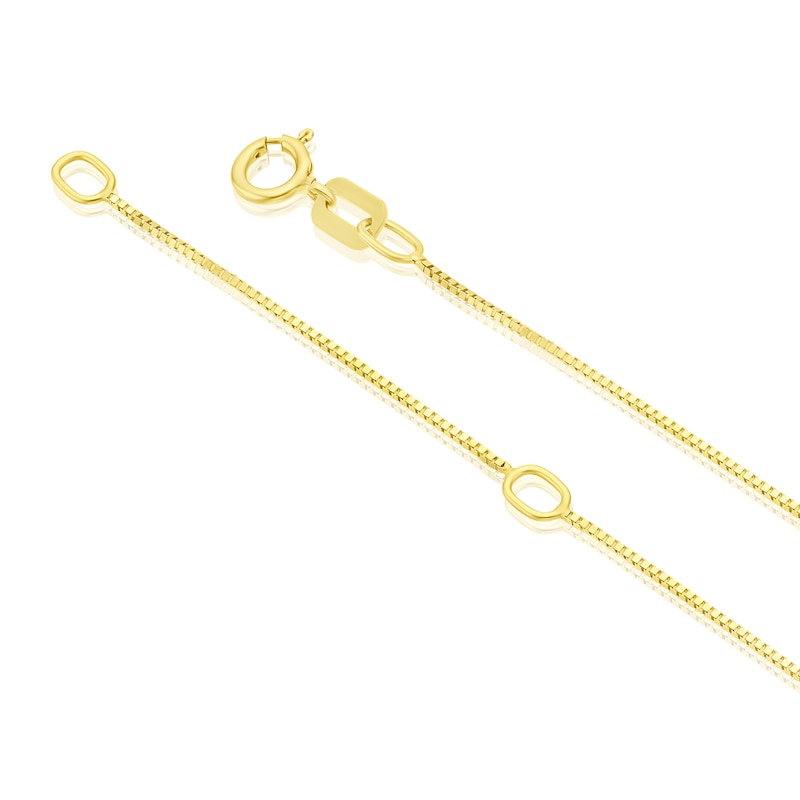 Main Image 3 of 9ct Yellow Gold Cultured Freshwater Pearl & Cubic Zirconia Drop Pendant Necklace