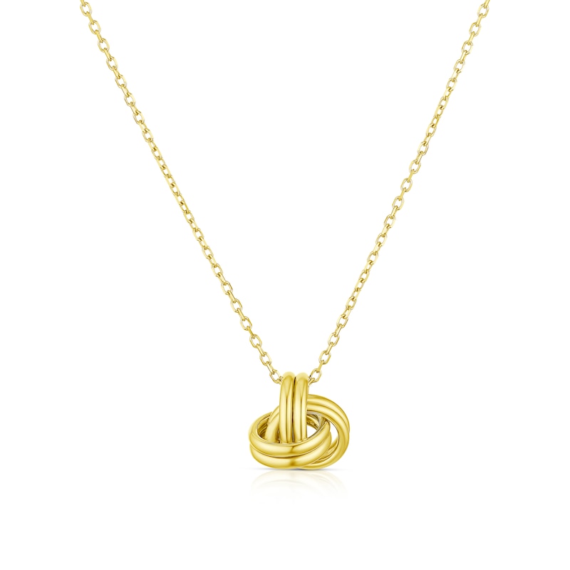 Main Image 1 of 9ct Yellow Gold Knot Pendant Necklace