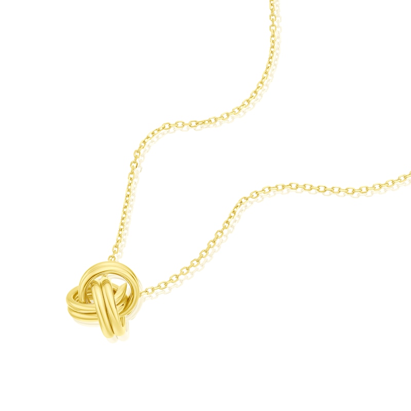 9ct Yellow Gold Knot Pendant Necklace | H.Samuel