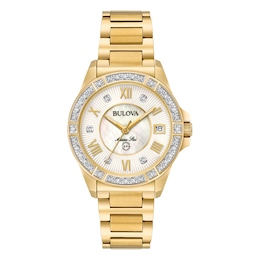 Bulova Ladies' Marine Star Gold Tone Bracelet Watch