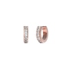 Thumbnail Image 0 of Guess Ladies' Rose Tone 11mm Crystal Huggie Hoop Earrings