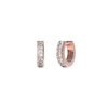 Thumbnail Image 1 of Guess Ladies' Rose Tone 11mm Crystal Huggie Hoop Earrings