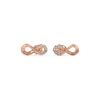 Thumbnail Image 1 of Guess Ladies' Rose Tone Stone Set Infinity Stud Earrings