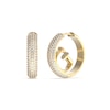Thumbnail Image 1 of Guess Ladies' G Logo Stone Set 20mm Huggie Hoop Earrings