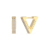 Thumbnail Image 0 of Guess Ladies' Gold Tone Stone Set Triangle 12mm Huggie Hoop Earrings