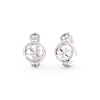 Thumbnail Image 1 of Guess Ladies' Silver Stone Crystal 15mm Mini Hoop Earrings