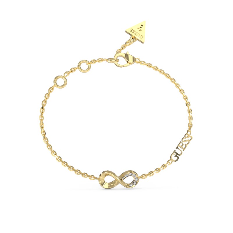 Main Image 1 of Guess Ladies' Gold Tone Stone Set Infinity Bracelet