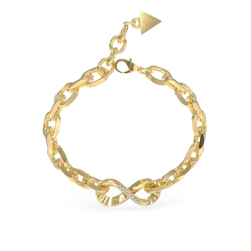 Main Image 1 of Guess Ladies' Gold Tone Chunky Infinity Curb Chain Bracelet