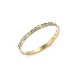 Guess Ladies' Gold Tone Stone Set Stud Detail Bangle