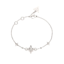Guess Ladies' Silver Tone Stone Set Central Star Bracelet