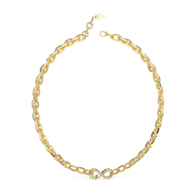 Main Image 1 of Guess Ladies' Gold Tone Chunky Infinity Curb Chain Necklace