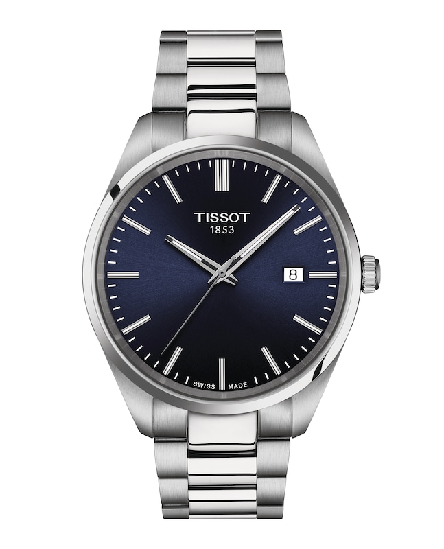 Tissot PR100 Men's Blue Dial Stainless Steel Bracelet Watch