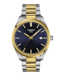 Tissot PR100 Men's Blue Dial Two Tone Stainless Steel Bracelet Watch