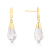 Thumbnail Image 1 of 9ct Solid Yellow Gold Aurora Borealis Crystal Drop Earrings