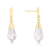 Thumbnail Image 0 of 9ct Solid Yellow Gold Aurora Borealis Crystal Drop Earrings