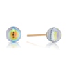 Thumbnail Image 1 of 9ct Yellow Gold Aurora Borealis Faceted 6mm Ball Stud Earrings