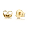 Thumbnail Image 2 of Sterling Silver & 18ct Gold Plated Vermeil Cubic Zirconia Scallop Stud Earrings