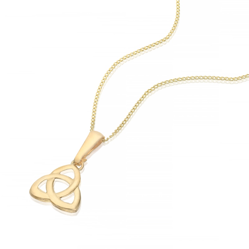 9ct Yellow Gold Celtic Pattern Pendant Necklace