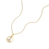 Thumbnail Image 2 of Sterling Silver & 18ct Gold Plated Vermeil Cubic Zirconia Peace Pendant Necklace