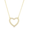 Thumbnail Image 0 of Sterling Silver & 18ct Gold Plated Cubic Zirconia Heart Pendant Necklace