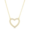Thumbnail Image 1 of Sterling Silver & 18ct Gold Plated Cubic Zirconia Heart Pendant Necklace