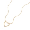 Thumbnail Image 1 of Sterling Silver & 18ct Gold Plated Cubic Zirconia Heart Pendant Necklace