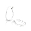 Thumbnail Image 0 of Sterling Silver Oval Twisted Creole Drop Hoop Earrings