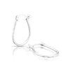 Thumbnail Image 1 of Sterling Silver Oval Twisted Creole Drop Hoop Earrings