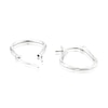Thumbnail Image 2 of Sterling Silver Oval Twisted Creole Drop Hoop Earrings