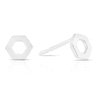 Thumbnail Image 1 of Sterling Silver Hexagon Stud Earrings