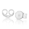 Thumbnail Image 1 of Sterling Silver Cubic Zirconia Horseshoe Stud Earrings