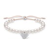 Thumbnail Image 1 of Thomas Sabo Ladies' Sterling Silver Nylon Freshwater Pearl Cubic Zirconia Bracelet
