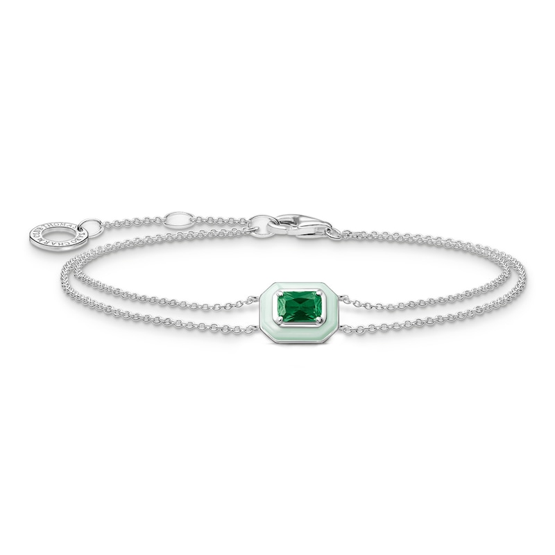 Thomas Sabo Ladies' Sterling Silver Enamel & Glass-Ceramic Stone Bracelet