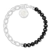 Thumbnail Image 2 of Thomas Sabo Ladies' Sterling Silver Obsidian Beaded Bracelet