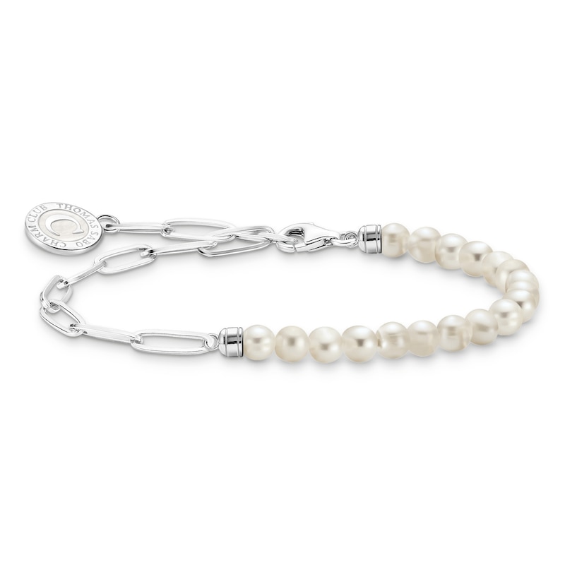 Main Image 1 of Thomas Sabo Ladies' Sterling Silver Freshwater Pearl Beaded Bracelet
