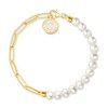 Thumbnail Image 2 of Thomas Sabo Ladies' Sterling Silver 18ct Gold Plated Yellow Freshwater Pearl Beaded Bracelet