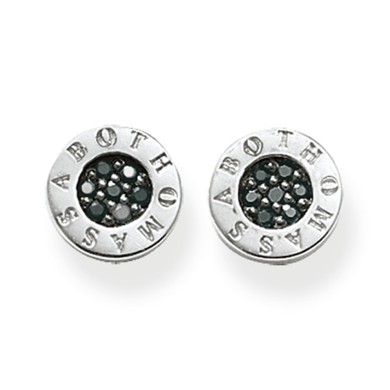 Thomas Sabo Women's Sterling Silver Black Cubic Zirconia Ear Studs