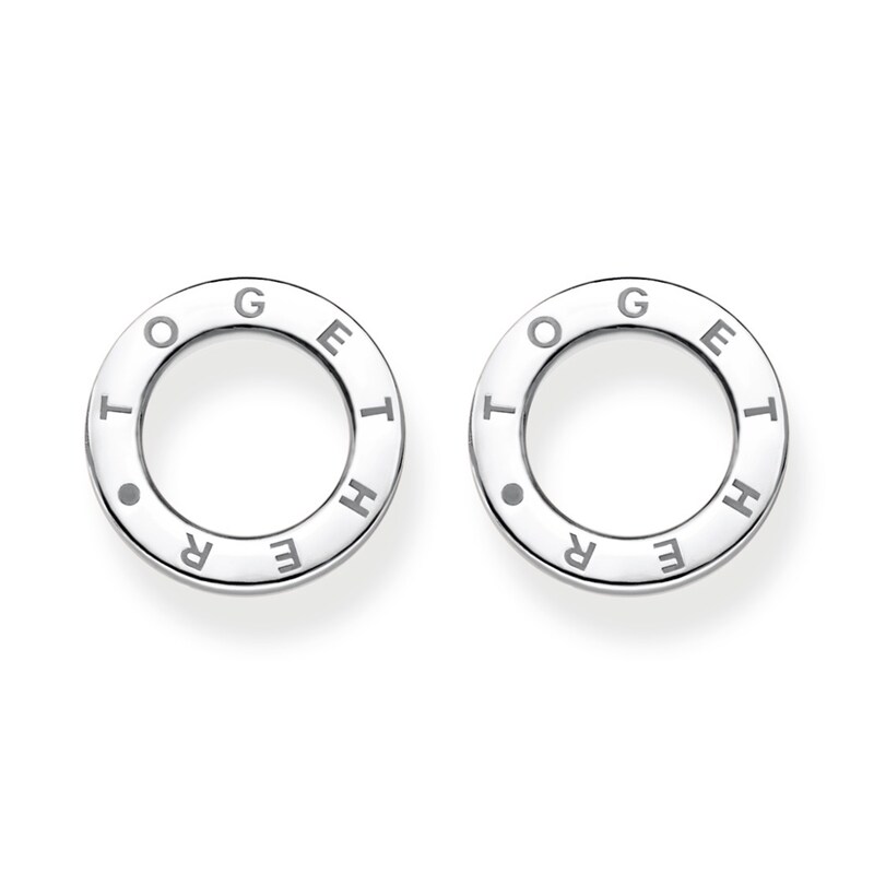 Main Image 2 of Thomas Sabo Ladies' Sterling Silver Together Round Ear Studs