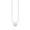 Thumbnail Image 2 of Thomas Sabo Ladies' Sterling Silver Enamel & Pink Cubic Zirconia Heart Necklace