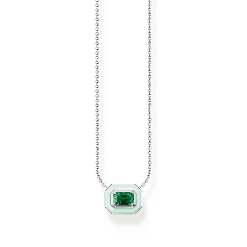 Main Image 1 of Thomas Sabo Ladies' Sterling Silver Enamel & Glass-Ceramic Stone Necklace