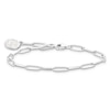 Thumbnail Image 1 of Thomas Sabo Ladies' Sterling Silver Wide Link Charm Carrier Bracelet 19cm