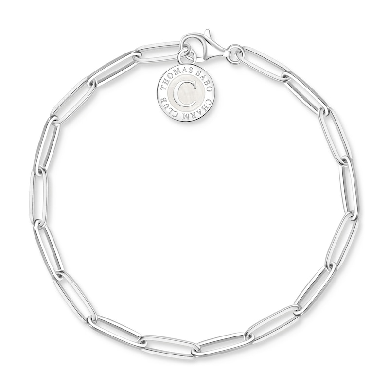 Main Image 2 of Thomas Sabo Ladies' Sterling Silver Wide Link Charm Carrier Bracelet 19cm