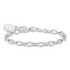 Thumbnail Image 1 of Thomas Sabo Ladies' Sterling Silver Enamel Belcher Charm Carrier Bracelet 19cm