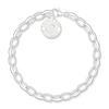Thumbnail Image 2 of Thomas Sabo Ladies' Sterling Silver Enamel Belcher Charm Carrier Bracelet 19cm