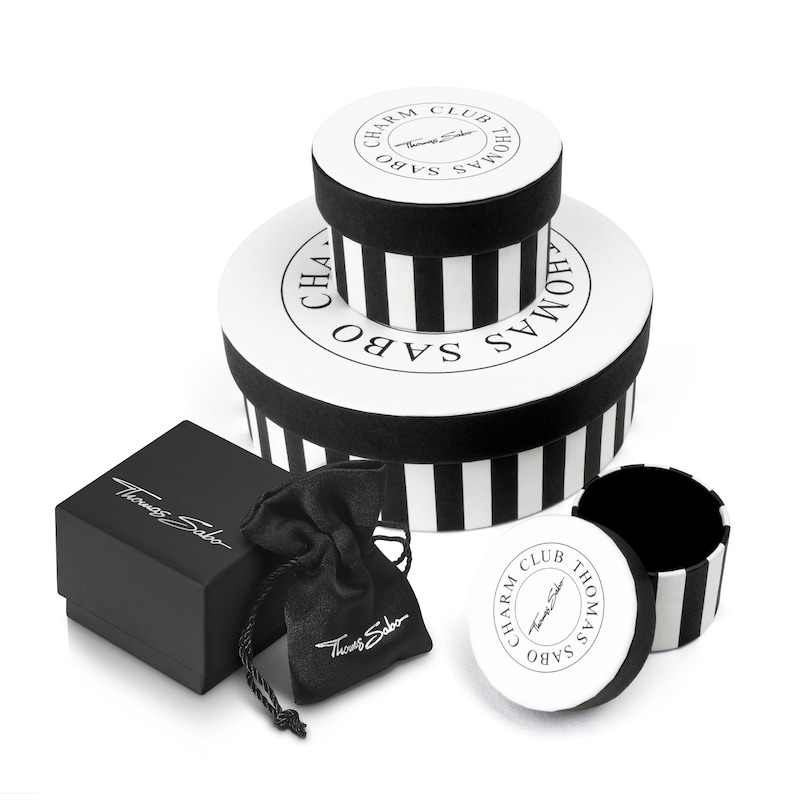 Main Image 3 of Thomas Sabo Ladies' Sterling Silver Enamel Belcher Charm Carrier Bracelet 19cm